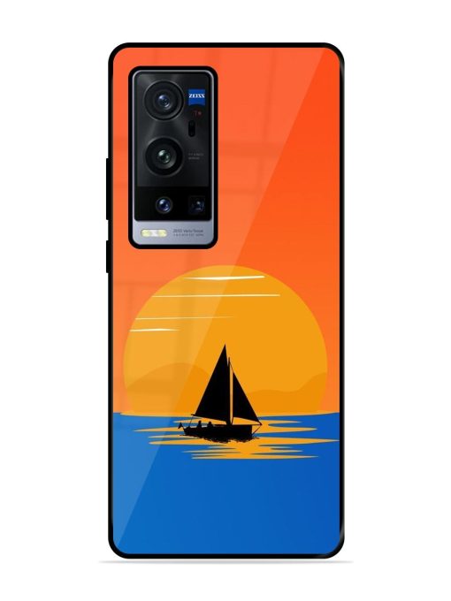 Sunset Sail Glossy Soft Edge Case for Vivo X60 Pro Plus Chachhi