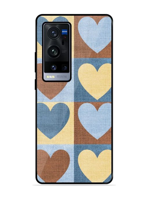 Hearts On Canvas Glossy Soft Edge Case for Vivo X60 Pro Plus Chachhi