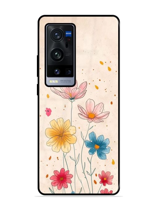 Delicate Bloom Glossy Soft Edge Case for Vivo X60 Pro Plus