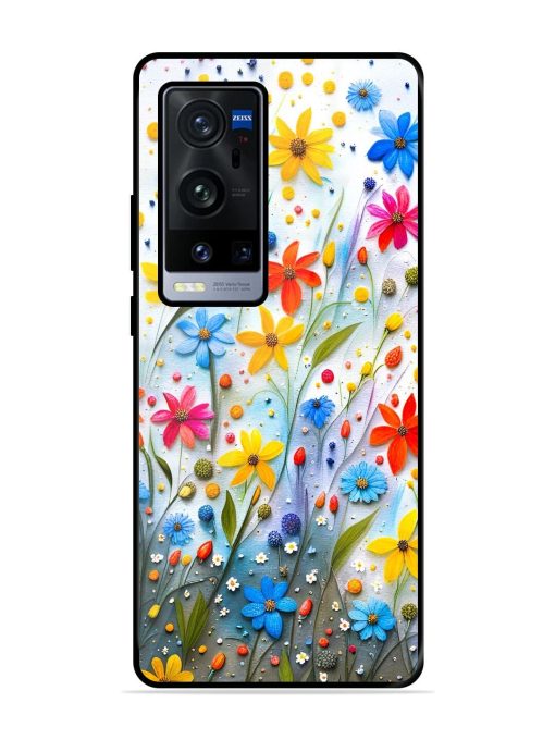 Vibrant Floral Glossy Soft Edge Case for Vivo X60 Pro Plus Chachhi