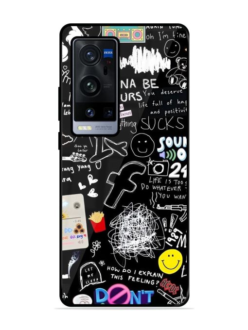 Doodle Diary Glossy Soft Edge Case for Vivo X60 Pro Plus Chachhi