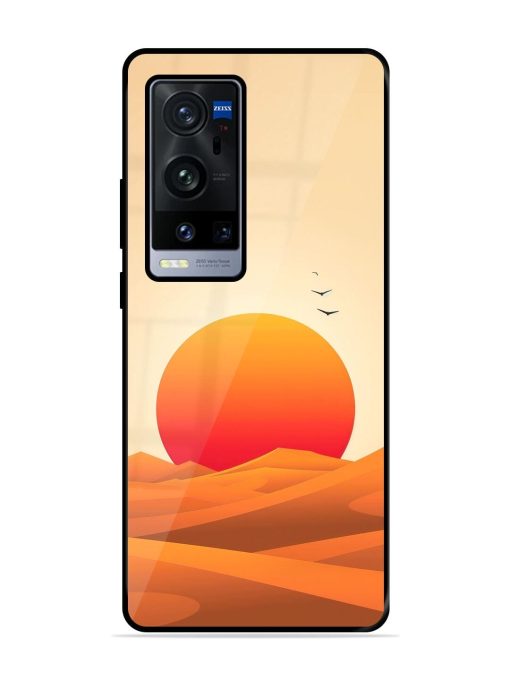 Desert Sunset Glossy Soft Edge Case for Vivo X60 Pro Plus Chachhi