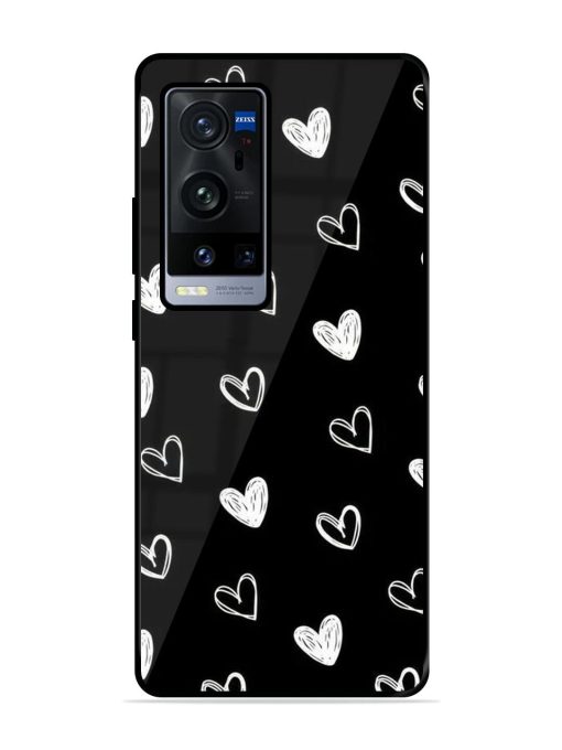 Scattered Hearts Glossy Soft Edge Case for Vivo X60 Pro Plus Chachhi