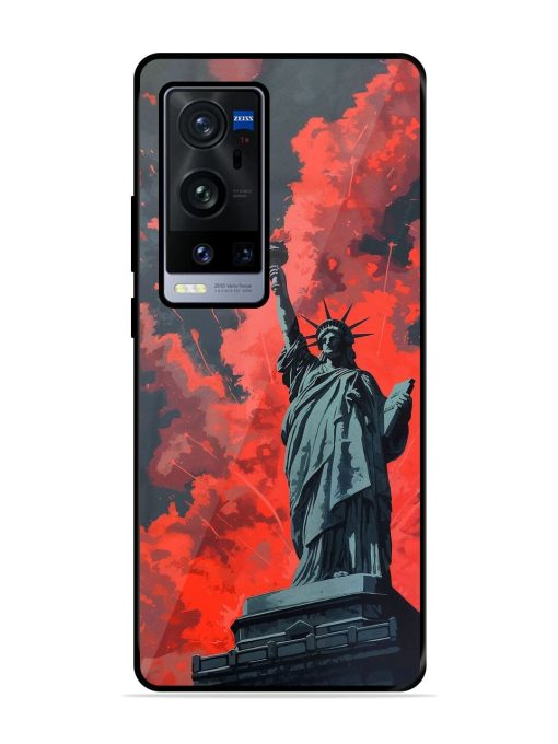 Lady Liberty'S Firework Finale Glossy Soft Edge Case for Vivo X60 Pro Plus Chachhi