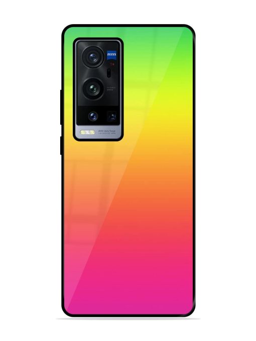 Rainbow Gradient Glossy Soft Edge Case for Vivo X60 Pro Plus