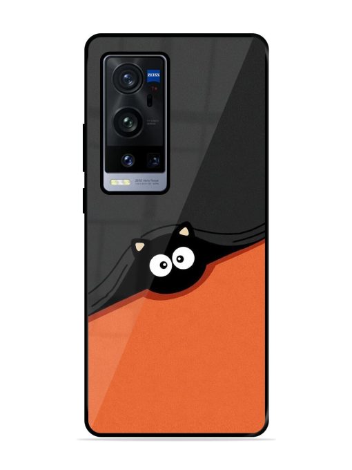 Peek-A-Boo Kitty Glossy Soft Edge Case for Vivo X60 Pro Plus