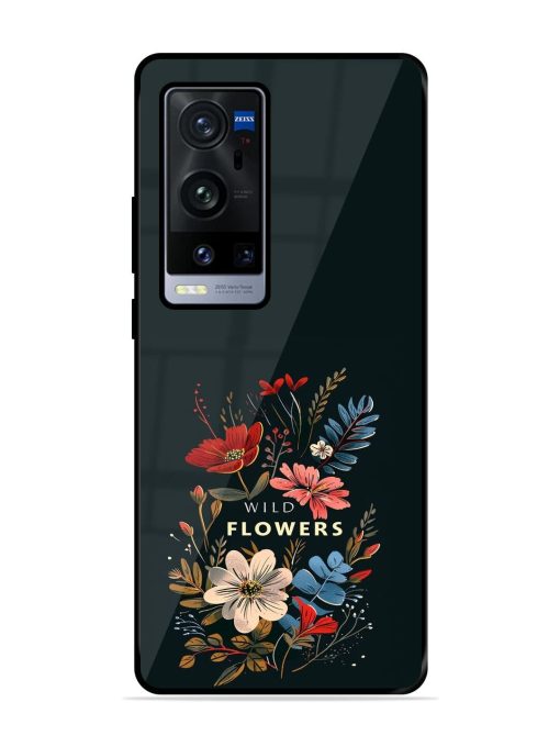 Dark Floral Glossy Soft Edge Case for Vivo X60 Pro Plus Chachhi