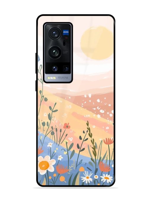 Golden Hour Blooms Glossy Soft Edge Case for Vivo X60 Pro Plus