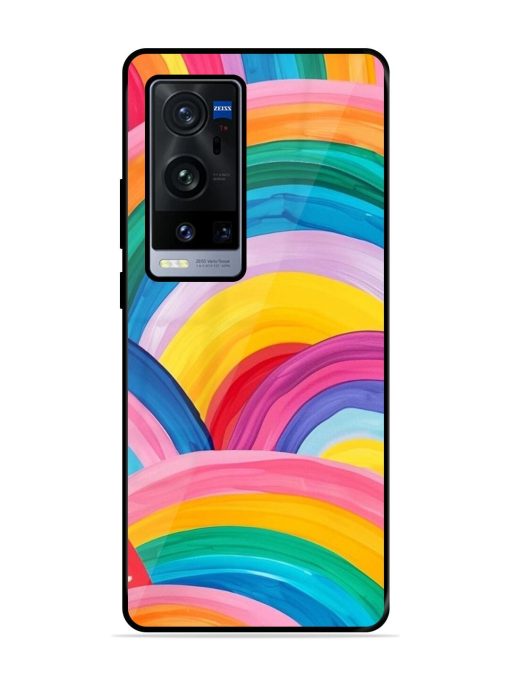 Rainbow Cascade Glossy Soft Edge Case for Vivo X60 Pro Plus Chachhi