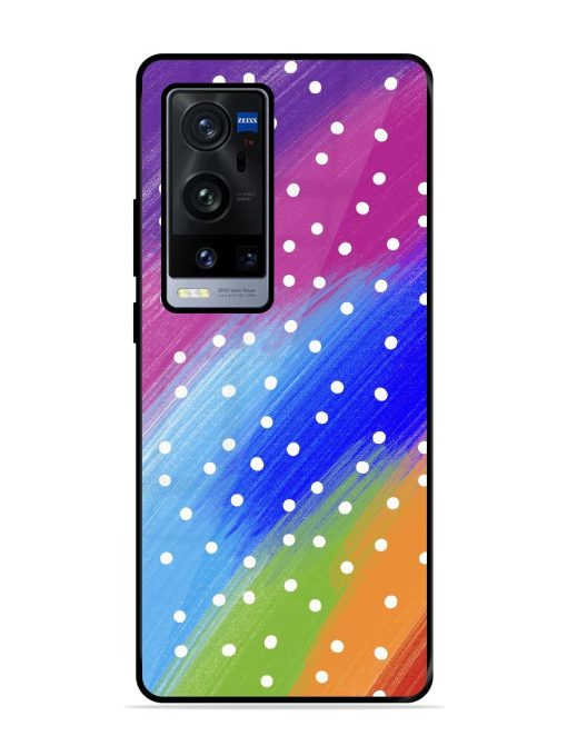 Rainbow Polka Dot Dream Glossy Soft Edge Case for Vivo X60 Pro Plus Chachhi