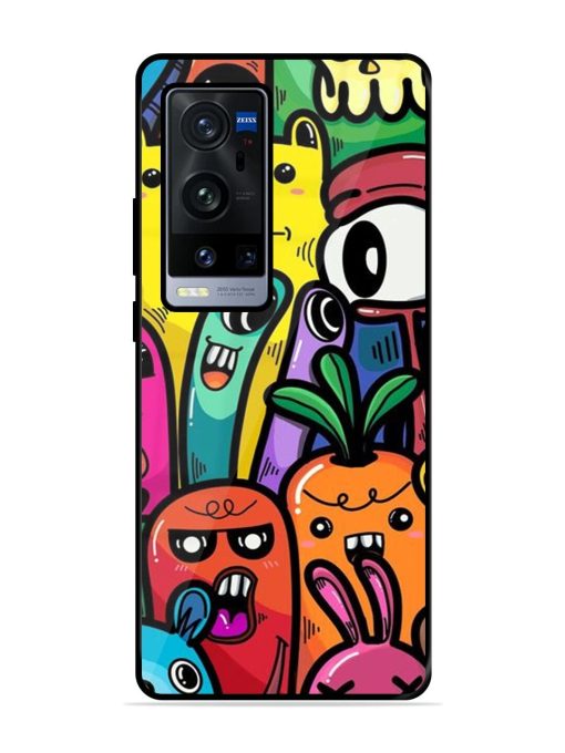 Whimsical Doodle Chaos Glossy Soft Edge Case for Vivo X60 Pro Plus Chachhi