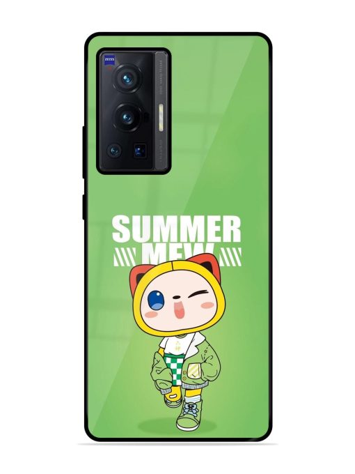 Purrfect Summer Glossy Soft Edge Case for Vivo X70 Pro (5G) Chachhi