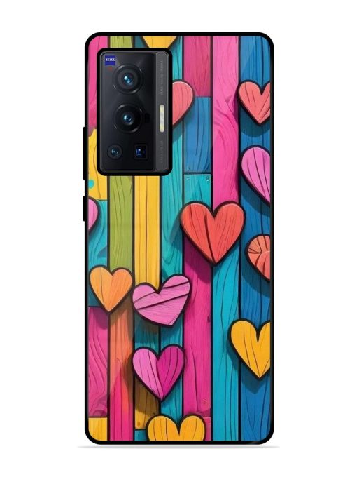 Rainbow Of Hearts Glossy Soft Edge Case for Vivo X70 Pro (5G) Chachhi