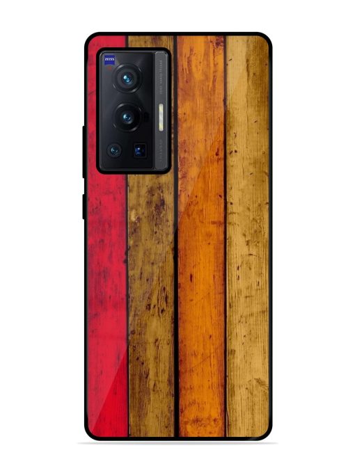 Colorful Woodgrain Glossy Soft Edge Case for Vivo X70 Pro (5G) Chachhi