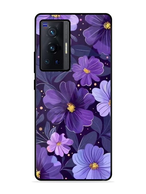 Purple Paradise Glossy Soft Edge Case for Vivo X70 Pro (5G) Chachhi