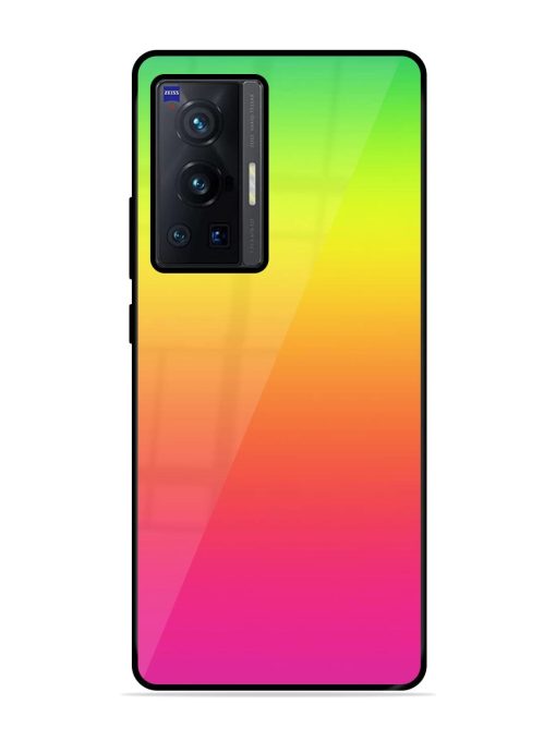 Rainbow Gradient Glossy Soft Edge Case for Vivo X70 Pro (5G) Chachhi