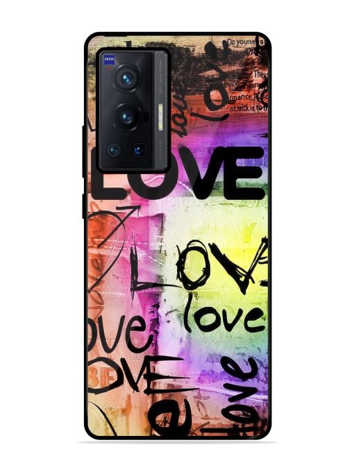 Love Graffiti Glossy Soft Edge Case for Vivo X70 Pro (5G) Chachhi