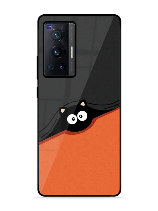 Peek-A-Boo Kitty Glossy Soft Edge Case for Vivo X70 Pro (5G) Chachhi