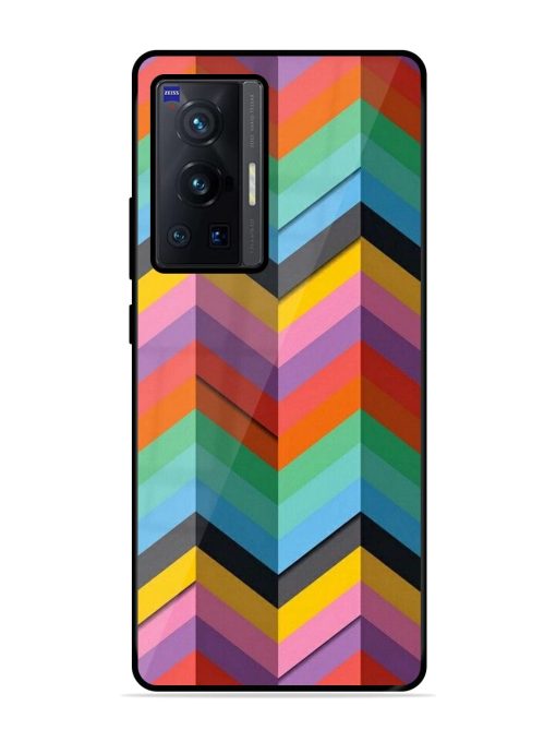 Colorful Zigzag Glossy Soft Edge Case for Vivo X70 Pro (5G) Chachhi