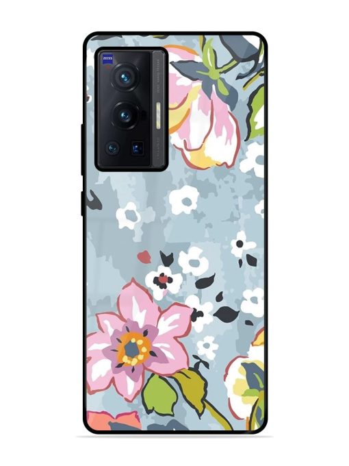 Floral Fantasy Glossy Soft Edge Case for Vivo X70 Pro (5G) Chachhi