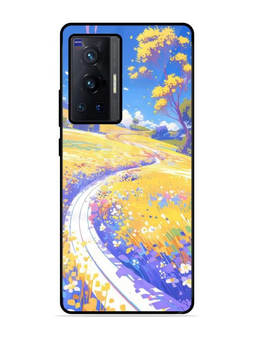 Vibrant Spring Meadow Glossy Soft Edge Case for Vivo X70 Pro (5G) Chachhi