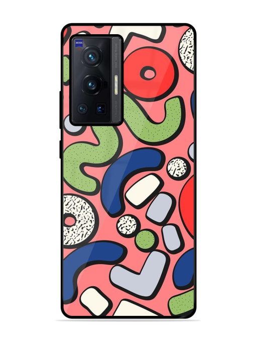 Groovy Geometric Shapes Glossy Soft Edge Case for Vivo X70 Pro (5G) Chachhi