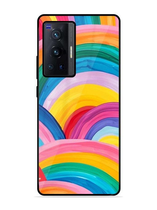 Rainbow Cascade Glossy Soft Edge Case for Vivo X70 Pro (5G) Chachhi