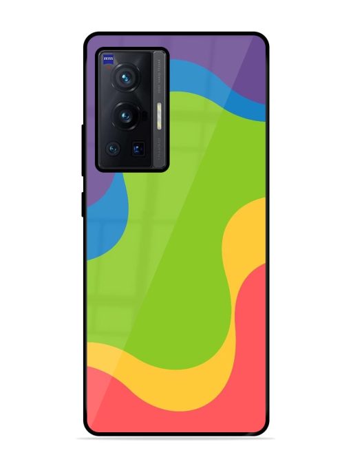 Wavy Rainbow Wonderland Glossy Soft Edge Case for Vivo X70 Pro (5G) Chachhi