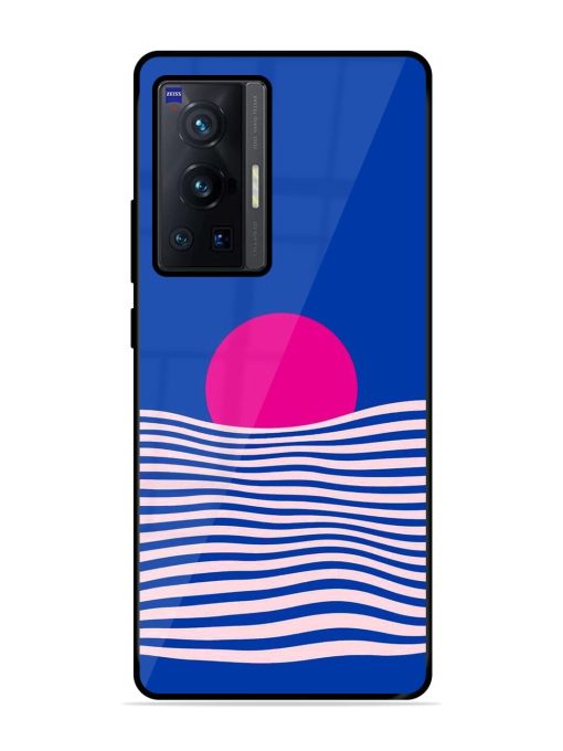 Pink Sunset Over Blue Waves Glossy Soft Edge Case for Vivo X70 Pro (5G) Chachhi