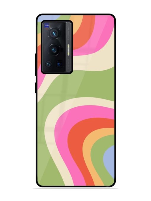 Wavy Rainbow Wonderland Glossy Soft Edge Case for Vivo X70 Pro (5G) Chachhi