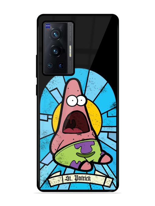 St. Patrick'S Day Stained Glass Patrick Star Glossy Soft Edge Case for Vivo X70 Pro (5G) Chachhi