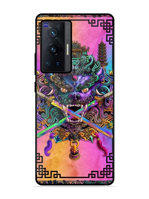 Psychedelic Fu Dog Tapestry Glossy Soft Edge Case for Vivo X70 Pro (5G) Chachhi