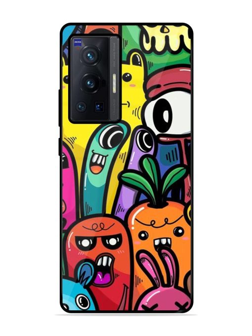 Whimsical Doodle Chaos Glossy Soft Edge Case for Vivo X70 Pro (5G) Chachhi