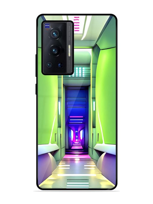 Neon Corridor Glossy Soft Edge Case for Vivo X70 Pro (5G) Chachhi