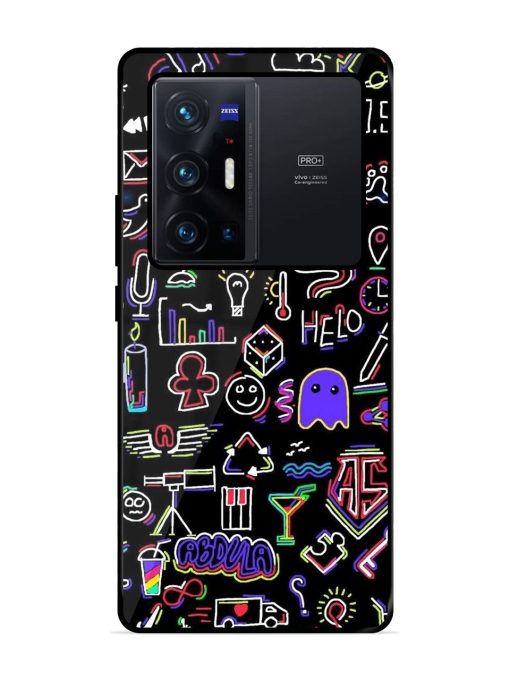 Neon Doodle Glossy Soft Edge Case for Vivo X70 Pro Plus Chachhi