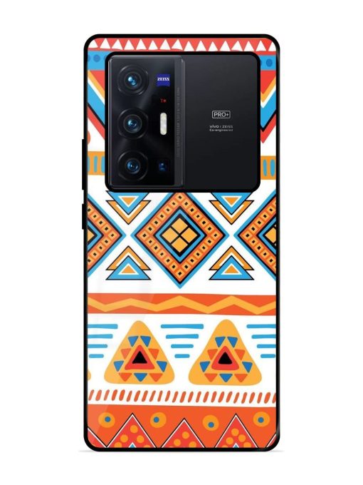 Vibrant Tribal Pattern Glossy Soft Edge Case for Vivo X70 Pro Plus Chachhi