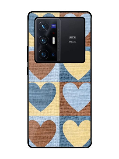 Hearts On Canvas Glossy Soft Edge Case for Vivo X70 Pro Plus Chachhi