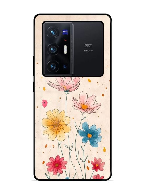 Delicate Bloom Glossy Soft Edge Case for Vivo X70 Pro Plus Chachhi