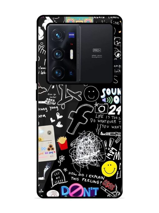 Doodle Diary Glossy Soft Edge Case for Vivo X70 Pro Plus Chachhi