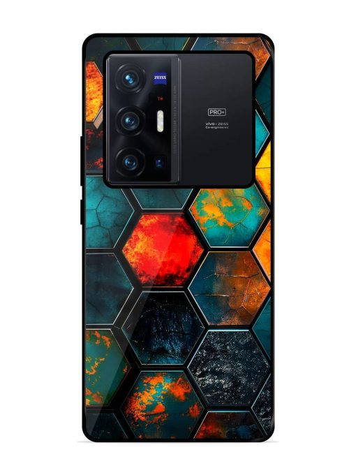 Hexagon Hive Glossy Soft Edge Case for Vivo X70 Pro Plus