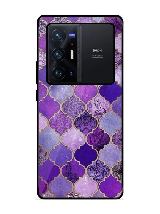 Purple Mosaic Magic Glossy Soft Edge Case for Vivo X70 Pro Plus Chachhi