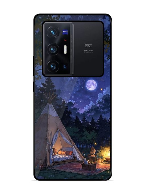 Moonlight Camping Glossy Soft Edge Case for Vivo X70 Pro Plus Chachhi