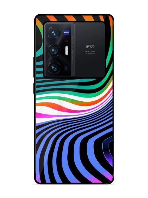 Psychedelic Waves Glossy Soft Edge Case for Vivo X70 Pro Plus