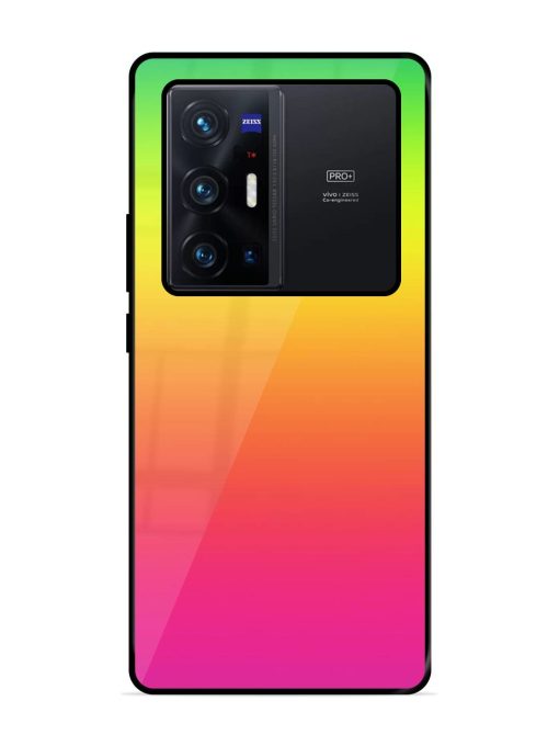 Rainbow Gradient Glossy Soft Edge Case for Vivo X70 Pro Plus Chachhi