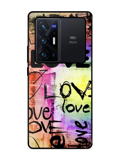 Love Graffiti Glossy Soft Edge Case for Vivo X70 Pro Plus Chachhi