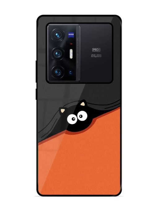 Peek-A-Boo Kitty Glossy Soft Edge Case for Vivo X70 Pro Plus Chachhi