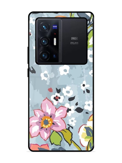 Floral Fantasy Glossy Soft Edge Case for Vivo X70 Pro Plus