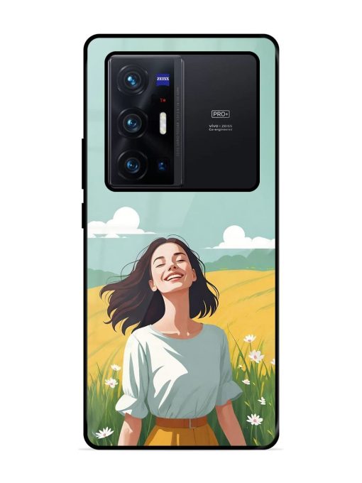 Girl Graffiti Glossy Soft Edge Case for Vivo X70 Pro Plus