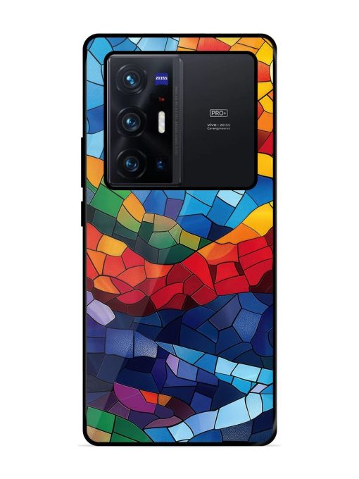 Mosaic Sunset Glossy Soft Edge Case for Vivo X70 Pro Plus Chachhi