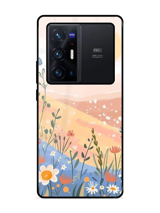 Golden Hour Blooms Glossy Soft Edge Case for Vivo X70 Pro Plus Chachhi